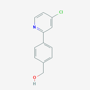 molecular formula C12H10ClNO B7553201 4-(4-Chloropyridin-2-yl)benzyl alcohol 