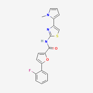 molecular formula C19H14FN3O2S B7553209 5-(2-fluorophenyl)-N-[4-(1-methylpyrrol-2-yl)-1,3-thiazol-2-yl]furan-2-carboxamide 