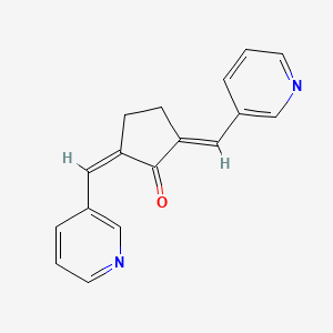 molecular formula C17H14N2O B7553212 (2Z,5E)-2,5-bis(pyridin-3-ylmethylidene)cyclopentan-1-one 