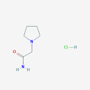 molecular formula C6H13ClN2O B7553227 2-吡咯烷-1-基乙酰胺；盐酸盐 