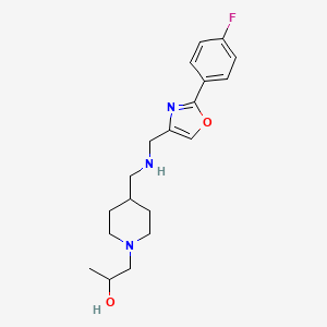 molecular formula C19H26FN3O2 B7553255 1-[4-[[[2-(4-Fluorophenyl)-1,3-oxazol-4-yl]methylamino]methyl]piperidin-1-yl]propan-2-ol 