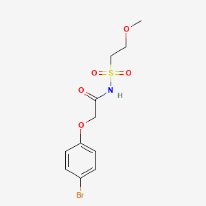 molecular formula C11H14BrNO5S B7553297 2-(4-bromophenoxy)-N-(2-methoxyethylsulfonyl)acetamide 