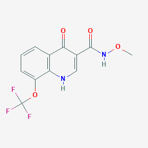 molecular formula C12H9F3N2O4 B7553311 N-methoxy-4-oxo-8-(trifluoromethoxy)-1H-quinoline-3-carboxamide 