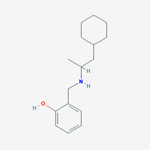 molecular formula C16H25NO B7553317 2-[[(2-Cyclohexyl-1-methyl-ethyl)amino]methyl]phenol 