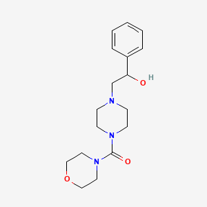 molecular formula C17H25N3O3 B7553349 [4-(2-Hydroxy-2-phenylethyl)piperazin-1-yl]-morpholin-4-ylmethanone 