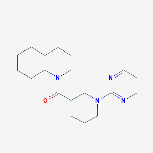 molecular formula C20H30N4O B7553406 (4-methyl-3,4,4a,5,6,7,8,8a-octahydro-2H-quinolin-1-yl)-(1-pyrimidin-2-ylpiperidin-3-yl)methanone 