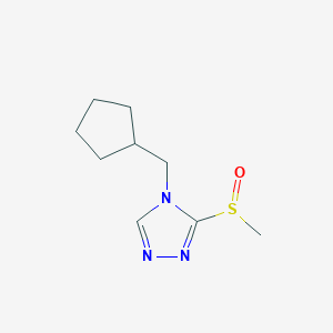 molecular formula C9H15N3OS B7553446 4-(Cyclopentylmethyl)-3-methylsulfinyl-1,2,4-triazole 