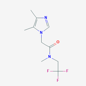 molecular formula C10H14F3N3O B7553513 2-(4,5-dimethylimidazol-1-yl)-N-methyl-N-(2,2,2-trifluoroethyl)acetamide 