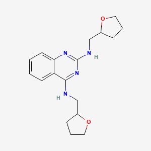 molecular formula C18H24N4O2 B7553530 2-N,4-N-bis(oxolan-2-ylmethyl)quinazoline-2,4-diamine 