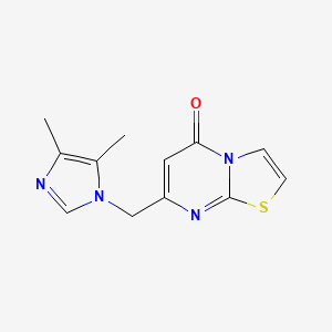 molecular formula C12H12N4OS B7553533 7-[(4,5-Dimethylimidazol-1-yl)methyl]-[1,3]thiazolo[3,2-a]pyrimidin-5-one 