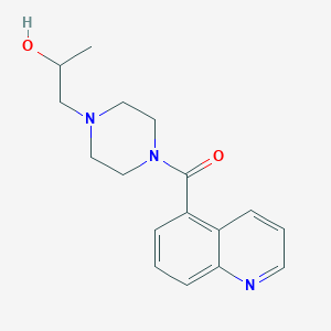 molecular formula C17H21N3O2 B7553555 [4-(2-Hydroxypropyl)piperazin-1-yl]-quinolin-5-ylmethanone 