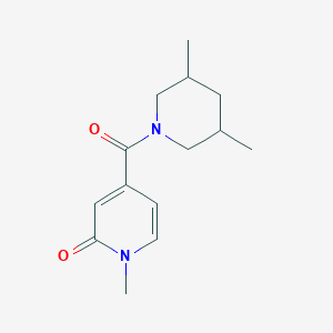 molecular formula C14H20N2O2 B7553588 4-(3,5-Dimethylpiperidine-1-carbonyl)-1-methylpyridin-2-one 