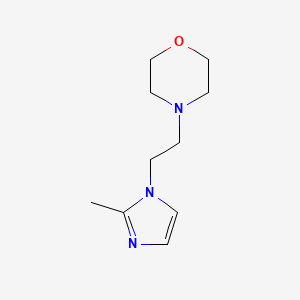 molecular formula C10H17N3O B7553636 4-[2-(2-Methylimidazol-1-yl)ethyl]morpholine 