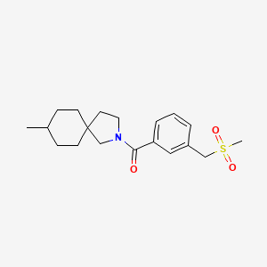 molecular formula C19H27NO3S B7553663 (8-Methyl-2-azaspiro[4.5]decan-2-yl)-[3-(methylsulfonylmethyl)phenyl]methanone 