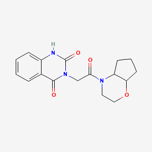 molecular formula C17H19N3O4 B7553675 3-[2-(3,4a,5,6,7,7a-hexahydro-2H-cyclopenta[b][1,4]oxazin-4-yl)-2-oxoethyl]-1H-quinazoline-2,4-dione 
