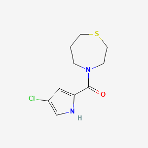 molecular formula C10H13ClN2OS B7553687 (4-chloro-1H-pyrrol-2-yl)-(1,4-thiazepan-4-yl)methanone 