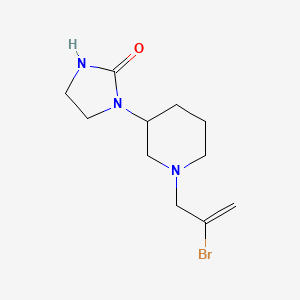 molecular formula C11H18BrN3O B7553730 1-[1-(2-Bromoprop-2-enyl)piperidin-3-yl]imidazolidin-2-one 