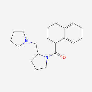 molecular formula C20H28N2O B7553738 [2-(Pyrrolidin-1-ylmethyl)pyrrolidin-1-yl]-(1,2,3,4-tetrahydronaphthalen-1-yl)methanone 