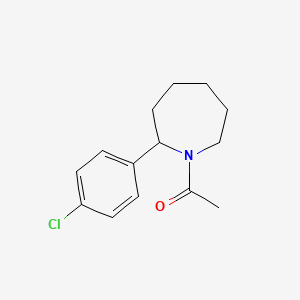molecular formula C14H18ClNO B7553742 1-[2-(4-Chlorophenyl)azepan-1-yl]ethanone 
