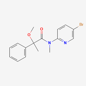 molecular formula C16H17BrN2O2 B7553784 N-(5-bromopyridin-2-yl)-2-methoxy-N-methyl-2-phenylpropanamide 