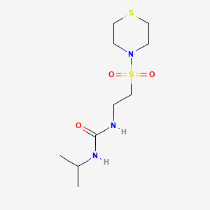 molecular formula C10H21N3O3S2 B7553790 1-Propan-2-yl-3-(2-thiomorpholin-4-ylsulfonylethyl)urea 