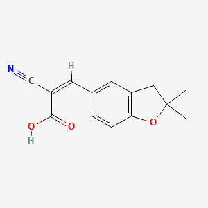 molecular formula C14H13NO3 B7553848 (Z)-2-cyano-3-(2,2-dimethyl-3H-1-benzofuran-5-yl)prop-2-enoic acid 