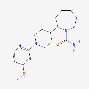 molecular formula C17H27N5O2 B7553862 2-[1-(4-Methoxypyrimidin-2-yl)piperidin-4-yl]azepane-1-carboxamide 
