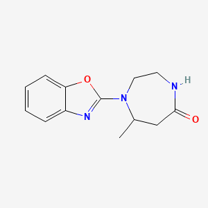 molecular formula C13H15N3O2 B7553873 1-(1,3-Benzoxazol-2-yl)-7-methyl-1,4-diazepan-5-one 