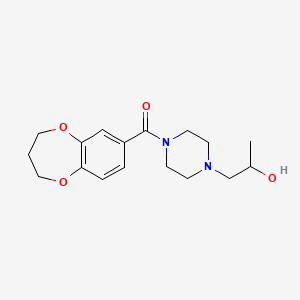 molecular formula C17H24N2O4 B7553875 3,4-dihydro-2H-1,5-benzodioxepin-7-yl-[4-(2-hydroxypropyl)piperazin-1-yl]methanone 
