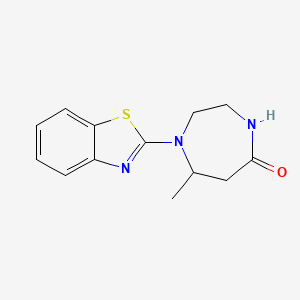 molecular formula C13H15N3OS B7553887 1-(1,3-Benzothiazol-2-yl)-7-methyl-1,4-diazepan-5-one 