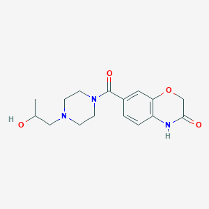 molecular formula C16H21N3O4 B7553906 7-[4-(2-hydroxypropyl)piperazine-1-carbonyl]-4H-1,4-benzoxazin-3-one 