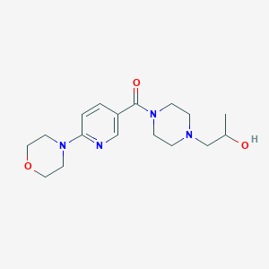 [4-(2-Hydroxypropyl)piperazin-1-yl]-(6-morpholin-4-ylpyridin-3-yl)methanone