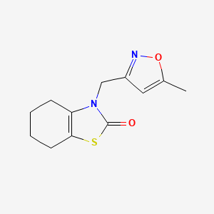 molecular formula C12H14N2O2S B7553937 3-[(5-Methyl-1,2-oxazol-3-yl)methyl]-4,5,6,7-tetrahydro-1,3-benzothiazol-2-one 