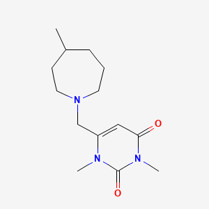 molecular formula C14H23N3O2 B7553975 1,3-Dimethyl-6-[(4-methylazepan-1-yl)methyl]pyrimidine-2,4-dione 