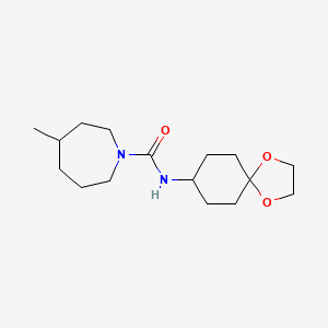 molecular formula C16H28N2O3 B7553980 N-(1,4-dioxaspiro[4.5]decan-8-yl)-4-methylazepane-1-carboxamide 