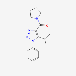 molecular formula C17H22N4O B7554000 [1-(4-Methylphenyl)-5-propan-2-yltriazol-4-yl]-pyrrolidin-1-ylmethanone 