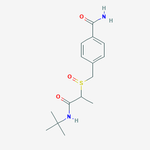 molecular formula C15H22N2O3S B7554012 4-[[1-(Tert-butylamino)-1-oxopropan-2-yl]sulfinylmethyl]benzamide 