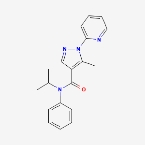 molecular formula C19H20N4O B7554041 5-methyl-N-phenyl-N-propan-2-yl-1-pyridin-2-ylpyrazole-4-carboxamide 