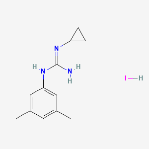 molecular formula C12H18IN3 B7554057 2-Cyclopropyl-1-(3,5-dimethylphenyl)guanidine;hydroiodide 
