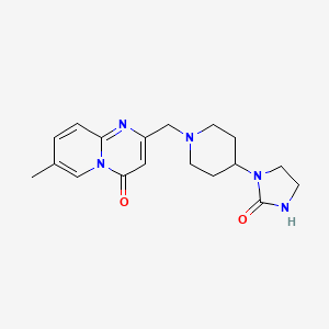 molecular formula C18H23N5O2 B7554083 7-Methyl-2-[[4-(2-oxoimidazolidin-1-yl)piperidin-1-yl]methyl]pyrido[1,2-a]pyrimidin-4-one 