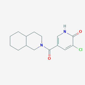 molecular formula C15H19ClN2O2 B7554094 5-(3,4,4a,5,6,7,8,8a-octahydro-1H-isoquinoline-2-carbonyl)-3-chloro-1H-pyridin-2-one 