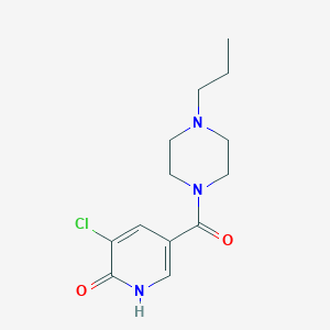molecular formula C13H18ClN3O2 B7554098 3-chloro-5-(4-propylpiperazine-1-carbonyl)-1H-pyridin-2-one 