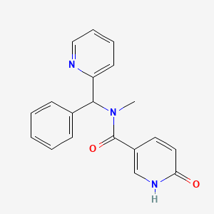 molecular formula C19H17N3O2 B7554114 N-methyl-6-oxo-N-[phenyl(pyridin-2-yl)methyl]-1H-pyridine-3-carboxamide 
