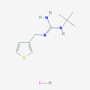 molecular formula C10H18IN3S B7554156 1-Tert-butyl-2-(thiophen-3-ylmethyl)guanidine;hydroiodide 