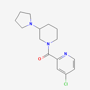 molecular formula C15H20ClN3O B7554165 (4-Chloropyridin-2-yl)-(3-pyrrolidin-1-ylpiperidin-1-yl)methanone 