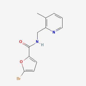 molecular formula C12H11BrN2O2 B7554181 5-bromo-N-[(3-methylpyridin-2-yl)methyl]furan-2-carboxamide 
