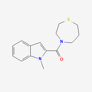 molecular formula C15H18N2OS B7554205 (1-Methylindol-2-yl)-(1,4-thiazepan-4-yl)methanone 