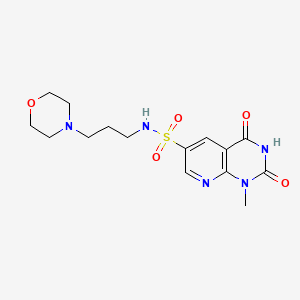 molecular formula C15H21N5O5S B7554232 1-methyl-N-(3-morpholin-4-ylpropyl)-2,4-dioxopyrido[2,3-d]pyrimidine-6-sulfonamide 