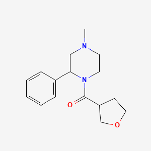 molecular formula C16H22N2O2 B7554257 (4-Methyl-2-phenylpiperazin-1-yl)-(oxolan-3-yl)methanone 