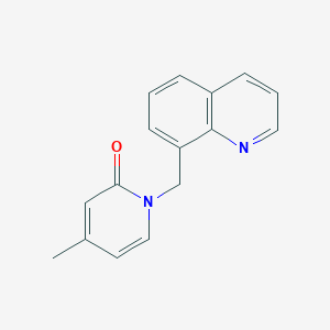 molecular formula C16H14N2O B7554270 4-Methyl-1-(quinolin-8-ylmethyl)pyridin-2-one 